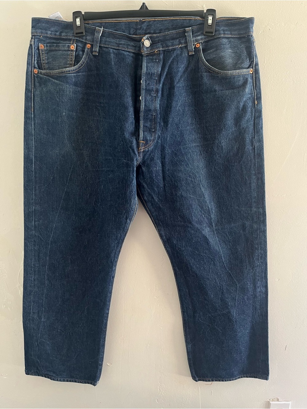 Men's 501 Straight Blue Jeans 44x30 - Picture 2 of 5